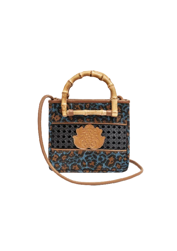 Casual Chic Deals MINI BOLSA TOTE LEOPARDO E BAMBU Luxury Totes, Affordable Prices