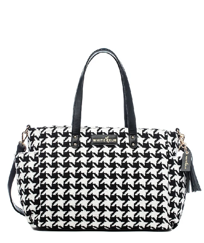 Evening Elegance Aquila Tote Bag - Houndstooth Fashion Bags, Huge Savings