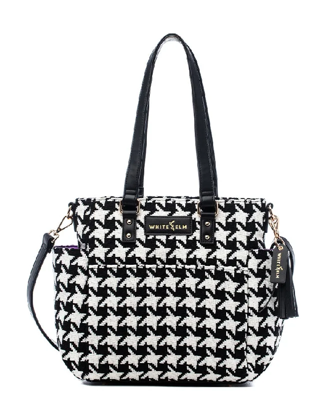 Hot Trends Carina Tote Bag - Houndstooth Best Handbag Sale Of The Season