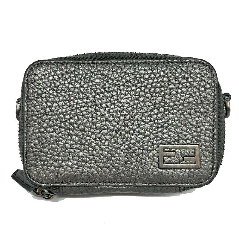 Chic Trend Collection Fendi Leather Mini Crossbody Bag Metallic Gray Luxury Handbags At Budget-Friendly Rates Chic Trend Collection Fendi Leather Mini Crossbody Bag Metallic Gray Luxury Handbags At Budget-Friendly Rates