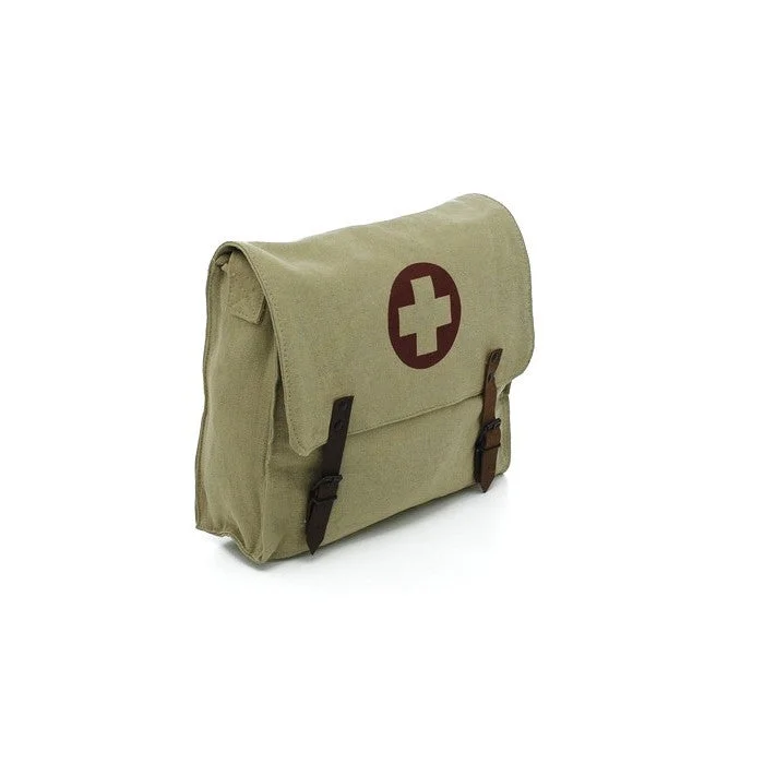 Spacious Bags With Holiday Promotions Khaki - Vintage Medic Shoulder Bag with Red Cross Emblem Luxury Handbags At Budget-Friendly Rates Spacious Bags With Holiday Promotions Khaki - Vintage Medic Shoulder Bag with Red Cross Emblem Luxury Handbags At Budget-Friendly Rates