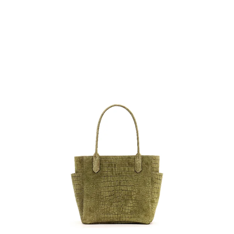 Flash Sale, Don't Miss SMALL POCKET TOTE FIG SUEDED EMBOSSED CROC Trendy And Timeless Handbags Now On Sale Flash Sale, Don't Miss SMALL POCKET TOTE FIG SUEDED EMBOSSED CROC Trendy And Timeless Handbags Now On Sale