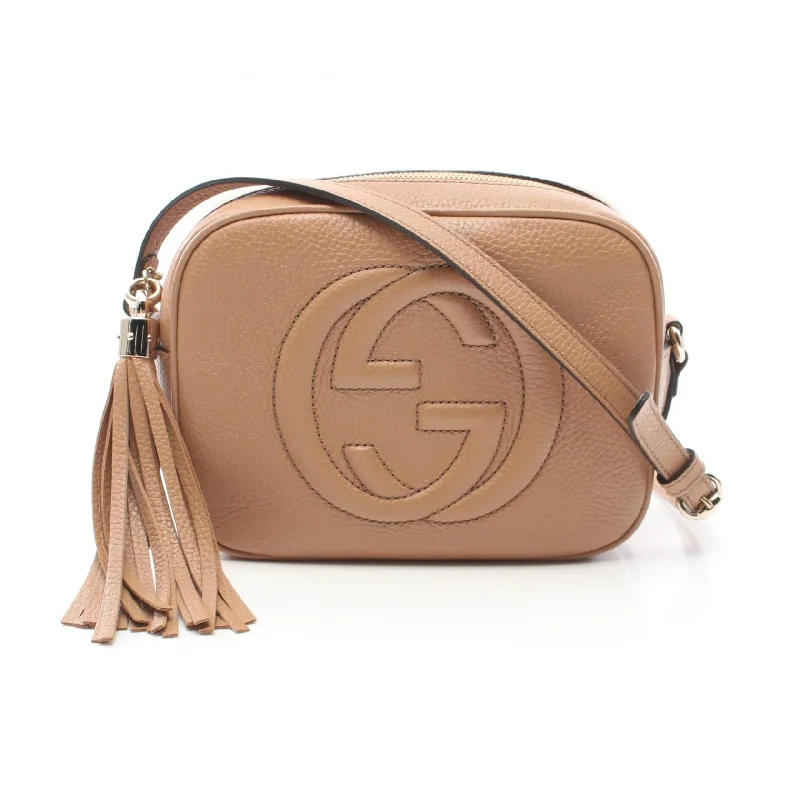 Shop Sale Items Gucci Soho Disco Leather Shoulder Bag Beige Shop Timeless And Trendy Bags At Limited-Time Discounts