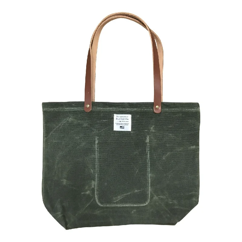 Daily Deals Waxed Canvas Market Tote, Olive Best Bag Sale Of The Season