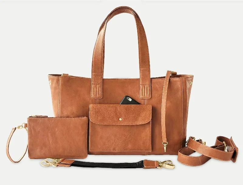 Hot Sale Large Tote Bag - Caramel Everyday Elegance At Special Prices