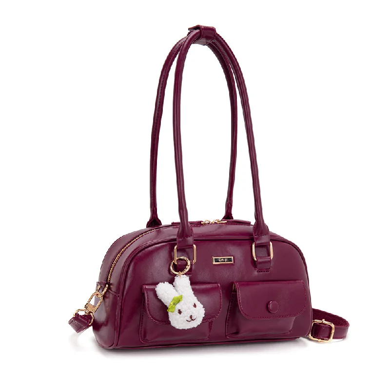Tote Bag For Office Use En-ji Soksu Shoulderbag - Cherryred Elegant Bags, Limited Stock Available Tote Bag For Office Use En-ji Soksu Shoulderbag - Cherryred Elegant Bags, Limited Stock Available