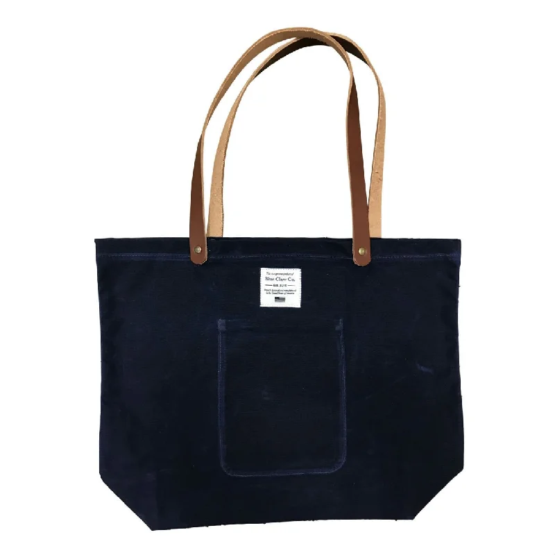 Hot Deals Waxed Canvas Market Tote, Navy Handbag Deals You'll Love
