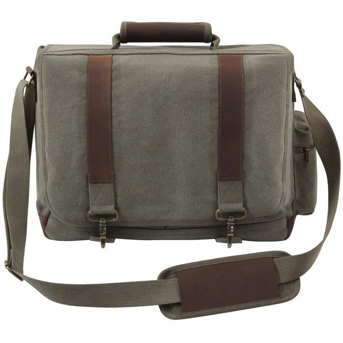 Seasonal Clearance Bags For Summer, Winter, Etc. Olive Drab - Pathfinder Laptop Shoulder Bag - Leather Canvas Elegant Totes At Limited-Time Prices Seasonal Clearance Bags For Summer, Winter, Etc. Olive Drab - Pathfinder Laptop Shoulder Bag - Leather Canvas Elegant Totes At Limited-Time Prices