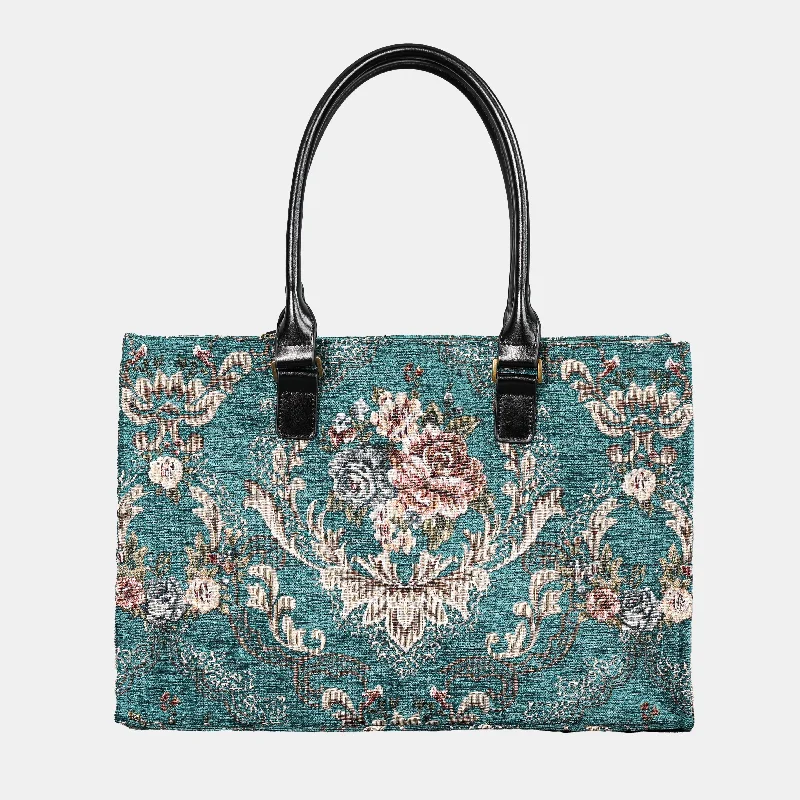 Refined Fashion Sale Floral Teal Laptop Work Tote Elevate Your Style With Our Handbag Sale Refined Fashion Sale Floral Teal Laptop Work Tote Elevate Your Style With Our Handbag Sale