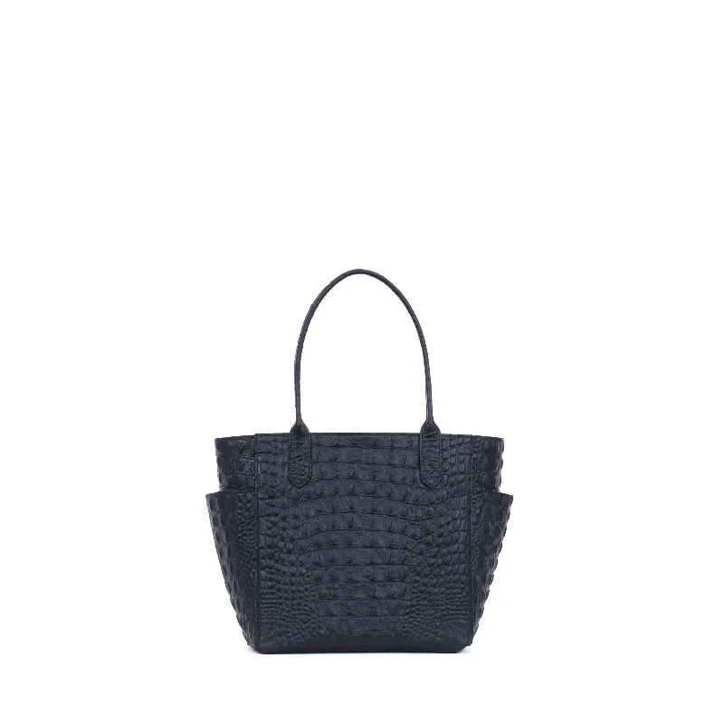 Trendy Threads SMALL POCKET TOTE MATTE BLACK CROC Luxury Totes At The Lowest Prices Of The Season Trendy Threads SMALL POCKET TOTE MATTE BLACK CROC Luxury Totes At The Lowest Prices Of The Season