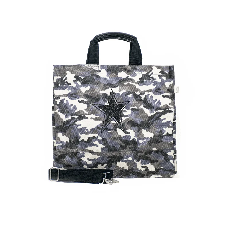 Functional Bags For Busy Moms And Dads Luxe North-South Bag: Grey Camouflage Luxury Handbags At Budget-Friendly Rates Functional Bags For Busy Moms And Dads Luxe North-South Bag: Grey Camouflage Luxury Handbags At Budget-Friendly Rates