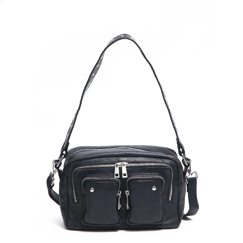 Holiday Attire Sale Ellie organic leather Black Seasonal Sale On Trendy Handbags