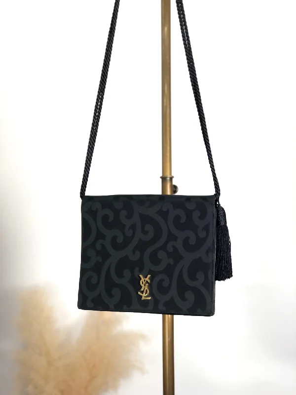 Daring Fashion Promotions Yves Saint Laurent YSL Logo Shoulder bag Black Vintage fkdxvm Fashion Bags, Huge Savings Daring Fashion Promotions Yves Saint Laurent YSL Logo Shoulder bag Black Vintage fkdxvm Fashion Bags, Huge Savings