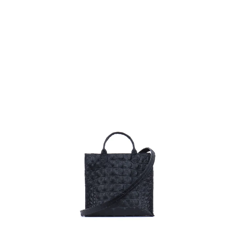 Comfortable Chic MICRO HARBOR TOTE MATTE BLACK EMBOSSED CROC Premium Quality Bags At Affordable Prices Comfortable Chic MICRO HARBOR TOTE MATTE BLACK EMBOSSED CROC Premium Quality Bags At Affordable Prices