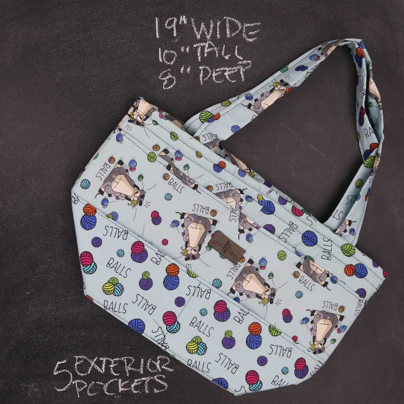 Retro Lovers Barrel Tote Bag in Larry "Balls Timeless Bags, Flash Sale