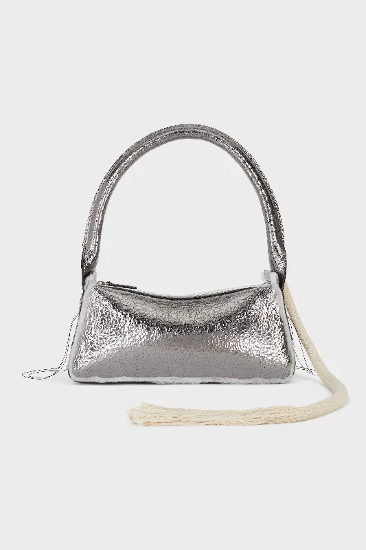 Vintage Bags For Retro And Classic Fashion Lovers Savvas Silver Cracked Shoulder Bag Upgrade Your Look With Fashionable Bags Vintage Bags For Retro And Classic Fashion Lovers Savvas Silver Cracked Shoulder Bag Upgrade Your Look With Fashionable Bags