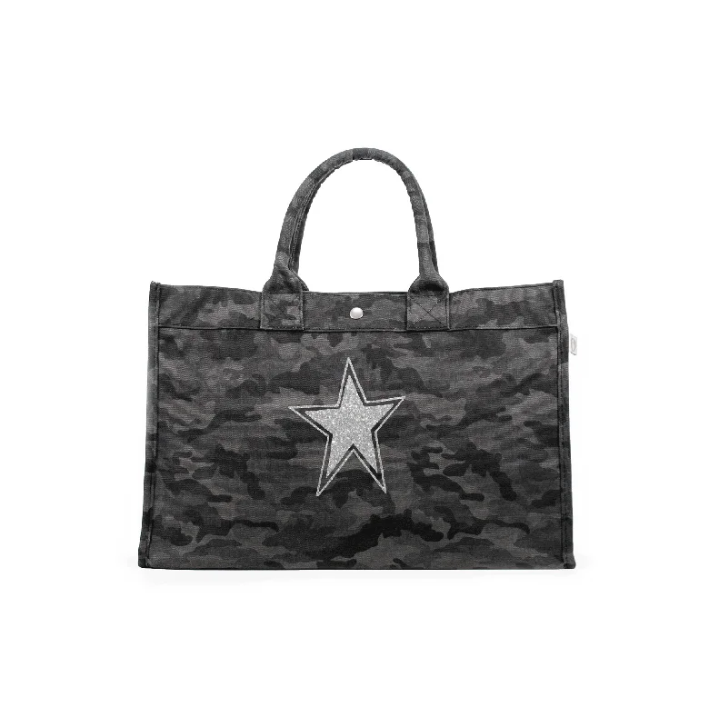 Must Haves East West Bag: Black Camouflage Trendy Handbags, Limited-Time Sale
