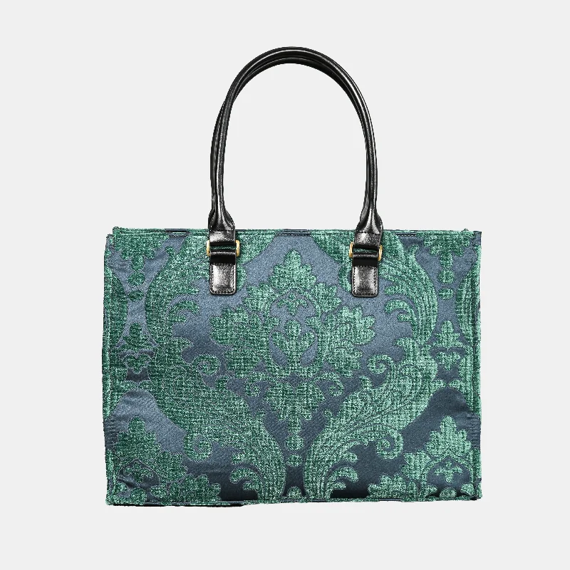 Season Offer Queen Hunter Green Laptop Work Tote Chic Bags, Shop Now & Save
