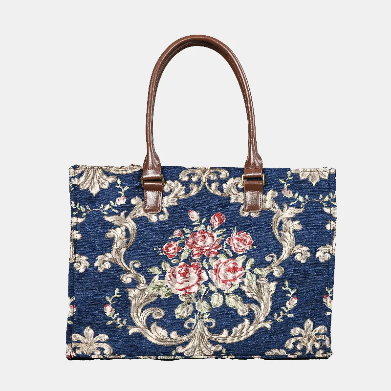 Timeless Style Promotions Baroque Garden Blue Laptop Work Tote Luxury Totes At The Lowest Prices Of The Season