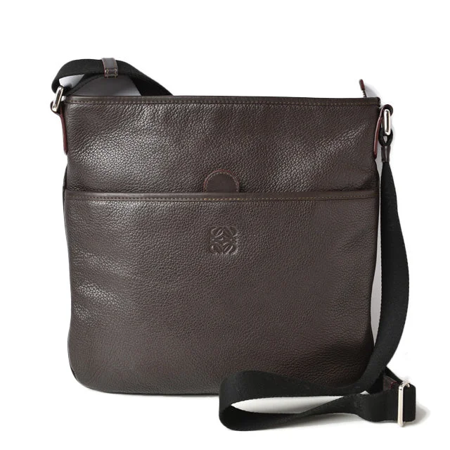 Season Offer Loewe Leather Shoulder/Messenger Bag Dark Brown The Handbag Sale You've Been Waiting For
