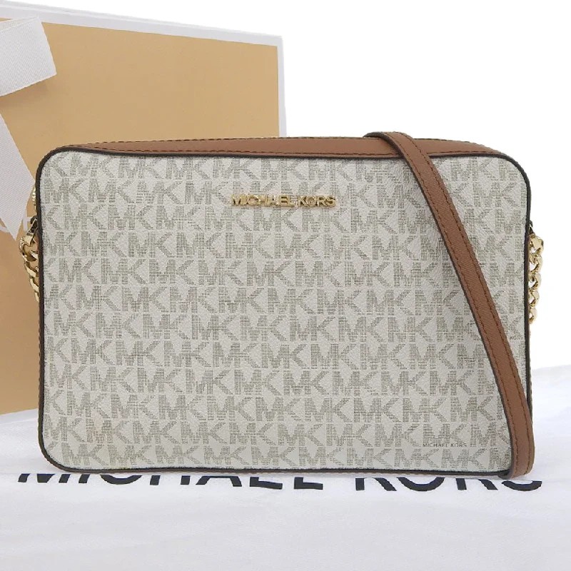 Limited-Time Offer Michael Kors Logo Shoulder Bag White/Brown Luxury Handbags At Budget-Friendly Rates Limited-Time Offer Michael Kors Logo Shoulder Bag White/Brown Luxury Handbags At Budget-Friendly Rates