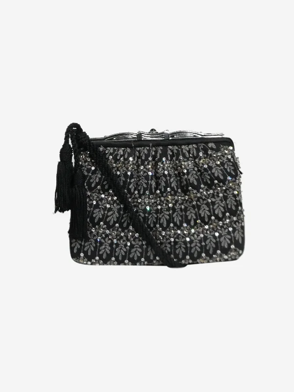 Crazy Price Slashing Black sparkly embellished shoulder bag Elegant Totes At Limited-Time Prices Crazy Price Slashing Black sparkly embellished shoulder bag Elegant Totes At Limited-Time Prices