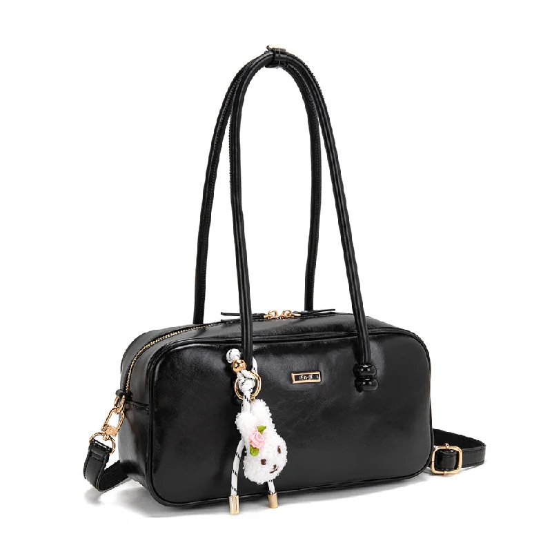 Essentials On Sale En-ji Yirin Shoulderbag - Black Trendy Totes, Shop & Save