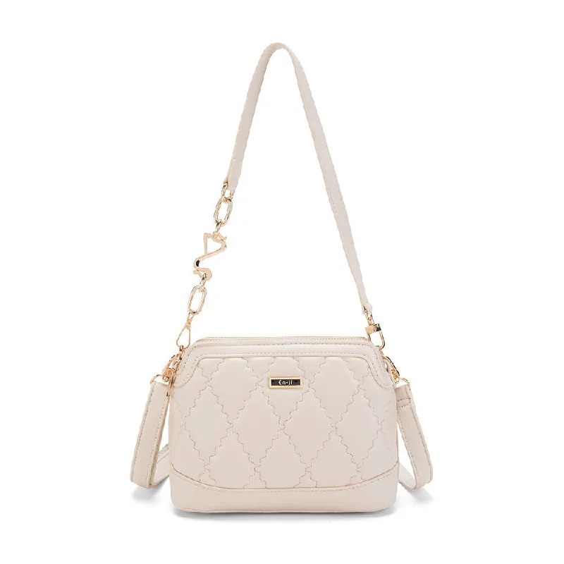 End Of Season Sale En-ji Mobin Shoulderbag - Cream Fashionable Crossbody Bags At Special Offers End Of Season Sale En-ji Mobin Shoulderbag - Cream Fashionable Crossbody Bags At Special Offers