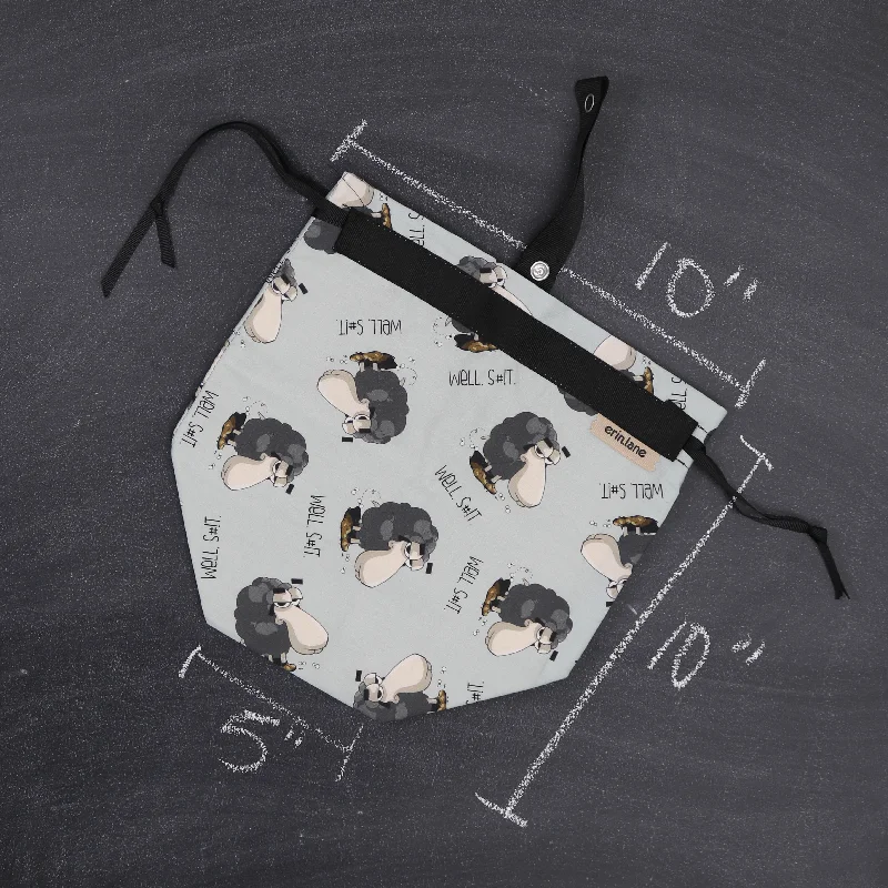 Functional Bags For Busy Moms And Dads Sock Project Bag in Larry "Well S#!t" Elegant Bags, Limited Stock Available