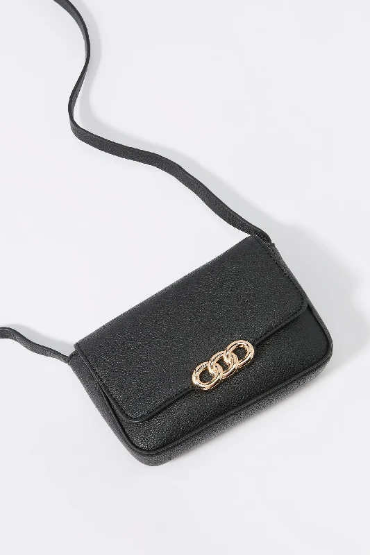 Faux Leather Triple Ring Crossbody Purse Affordable Elegance, Grab Yours Now