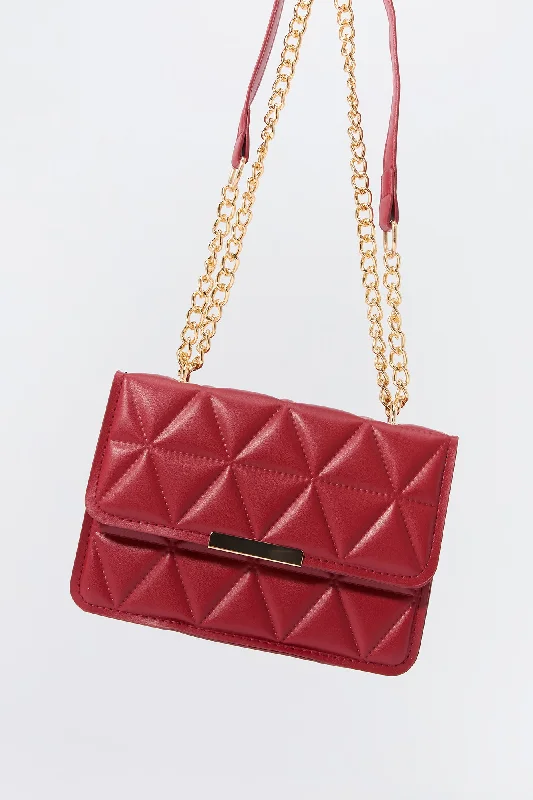 Faux Leather Quilted Crossbody Bag Designer Bags At Low Prices