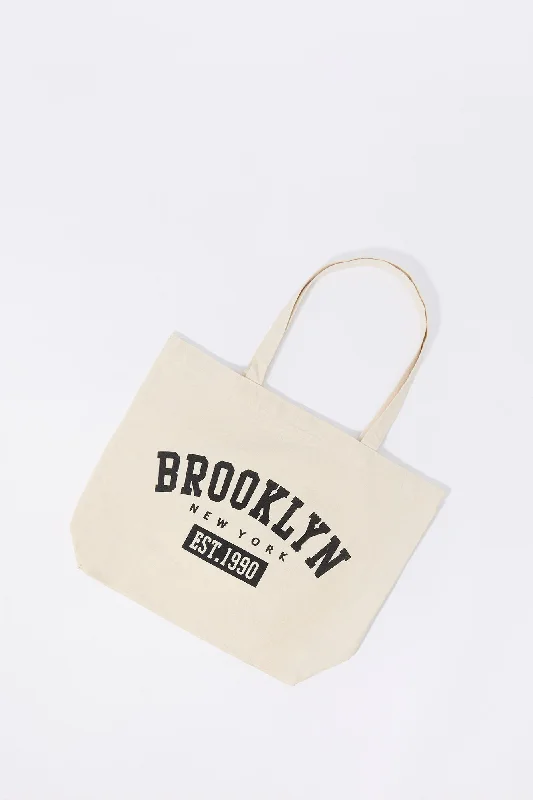 Brooklyn Graphic Tote Bag High-End Bags, Low-End Prices