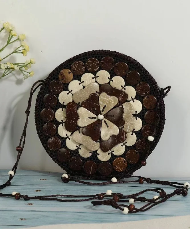 2024 New Original Coffee Weaving Messenger Bag Flash Sale On Handbags
