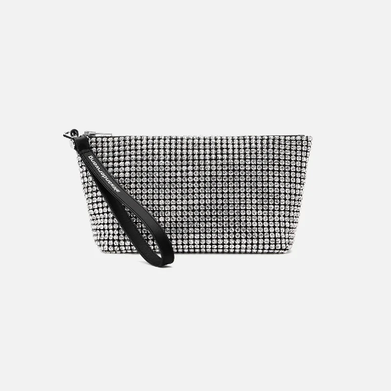 Alexander Wang Heirress Wristlet Pouch - Grey Designer Bags At Lower Prices