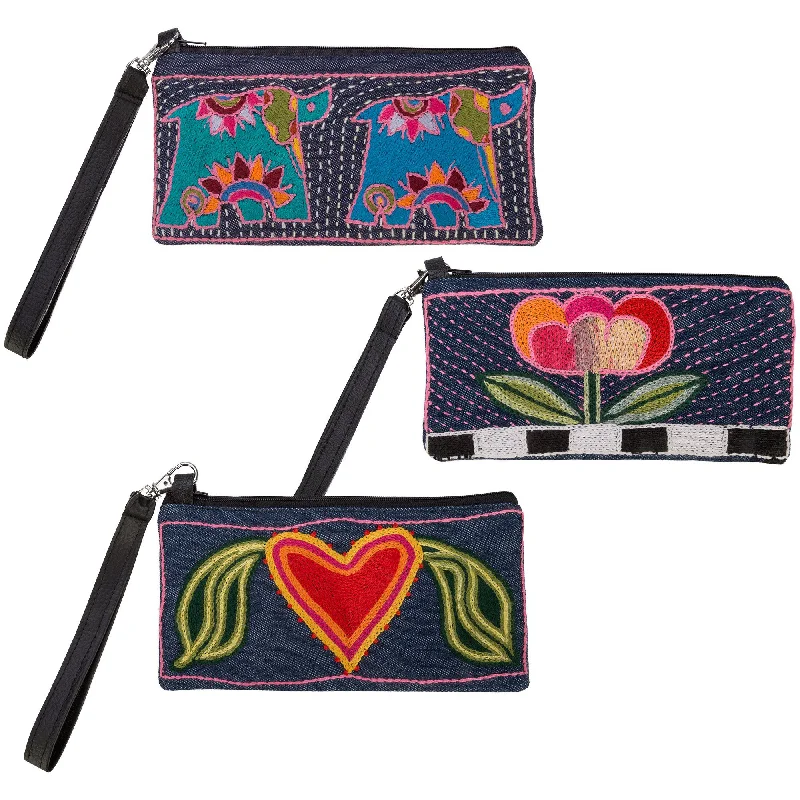 Amarasti Embroidered Wristlet Modern Handbags With Stylish Discounts