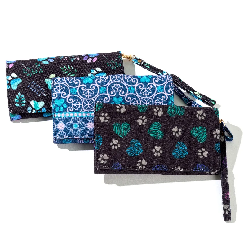 Canvas Paws Wristlet Wallet High-End Handbags At Affordable Prices