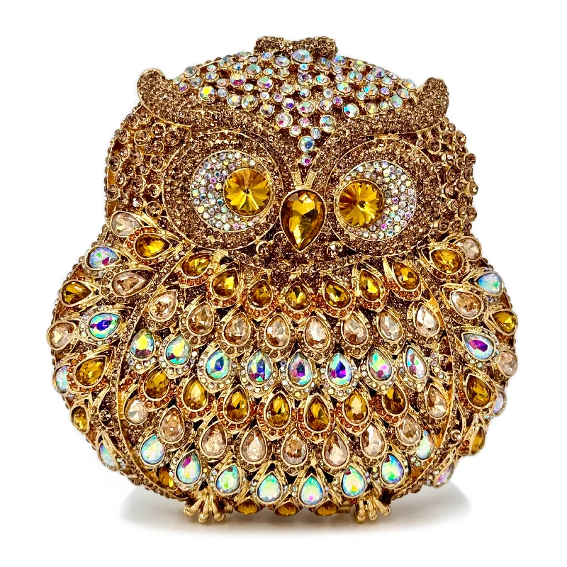 AB Gold Owl Clutch Fashionable Bags With Special Seasonal Offers