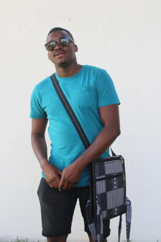 African Print Shoulder Bag in Black White Ankara Stylish Totes, Exclusive Savings