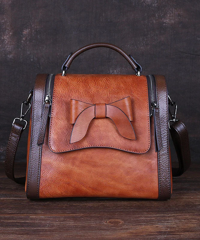 Art Red Brown fashion bow Paitings Calf Leather Messenger Bag Luxury Handbags, Budget-Friendly Art Red Brown fashion bow Paitings Calf Leather Messenger Bag Luxury Handbags, Budget-Friendly