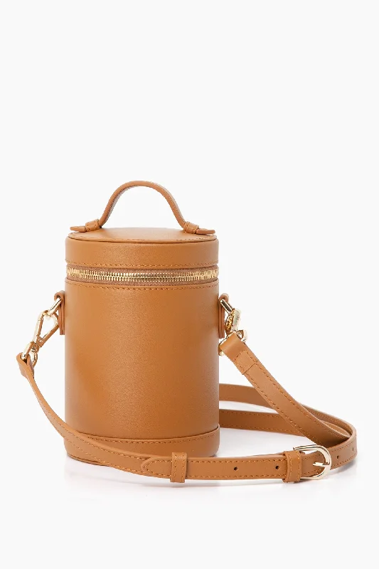 Atlas Tan Leather Crossbody Capsule Bag Limited-Stock Bag Clearance – Hurry