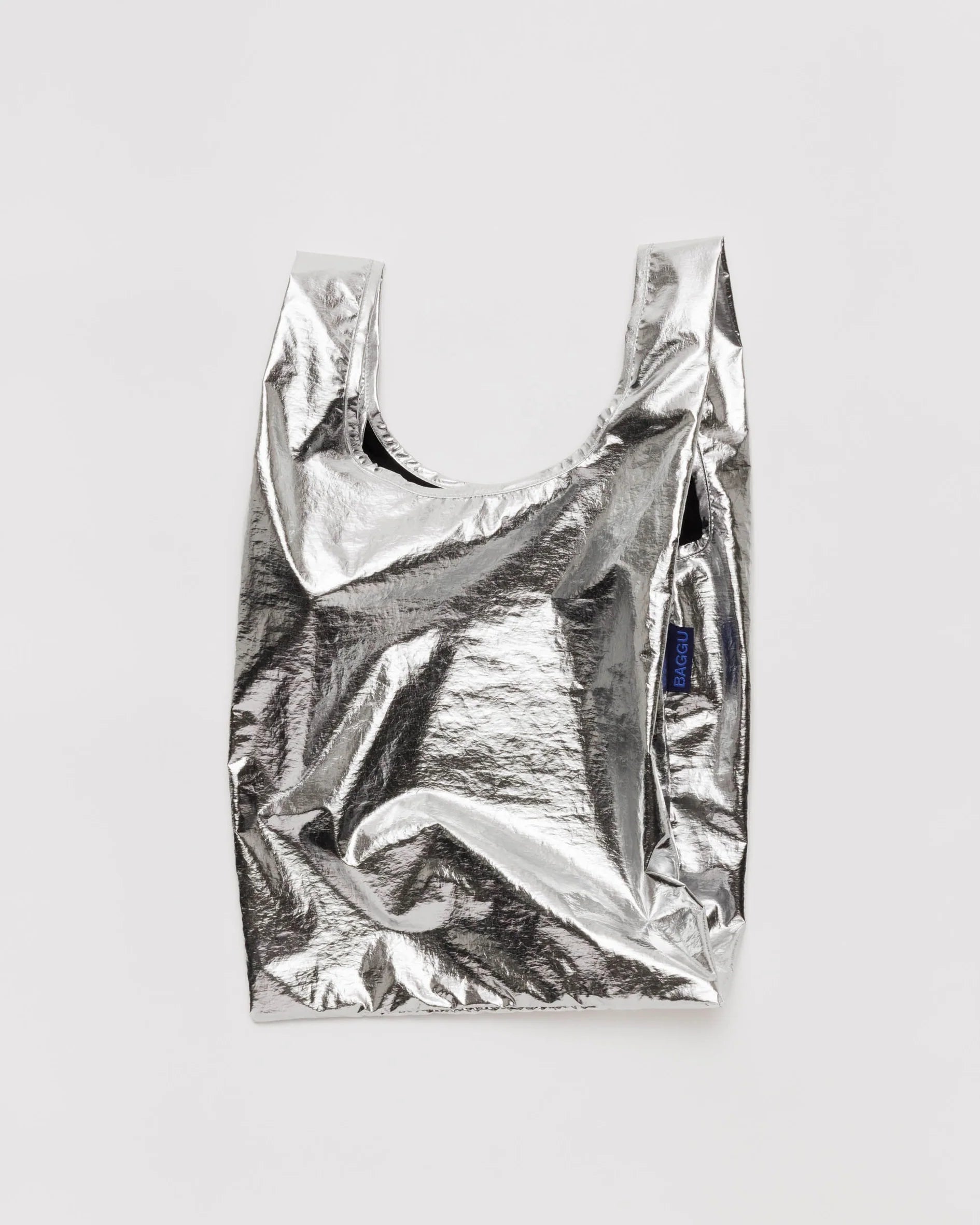 Baby Baggu Tote - Metallic Silver Timeless Handbags, Flash Sale