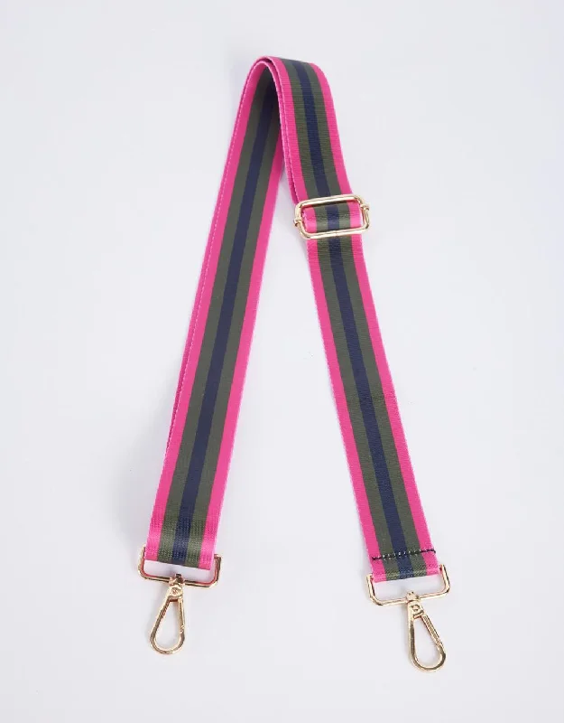Bag Strap - Khaki/Hot Pink Stripe The Ultimate Handbag Sale – Elegant Styles At Lower Prices Bag Strap - Khaki/Hot Pink Stripe The Ultimate Handbag Sale – Elegant Styles At Lower Prices
