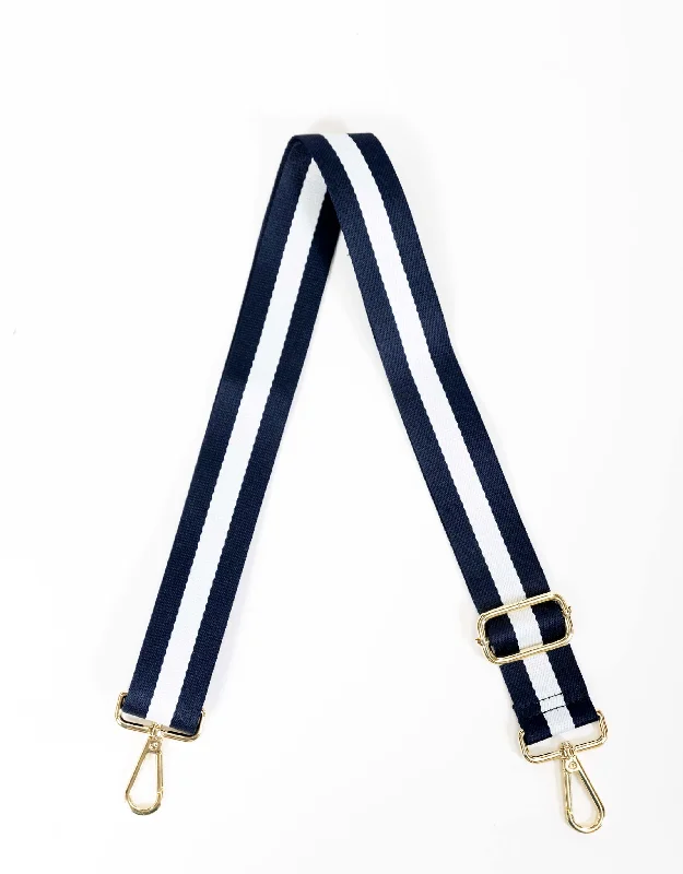 Bag Strap Stripe - Navy/White Trendy And Classic Bags Now At Unbeatable Discounts