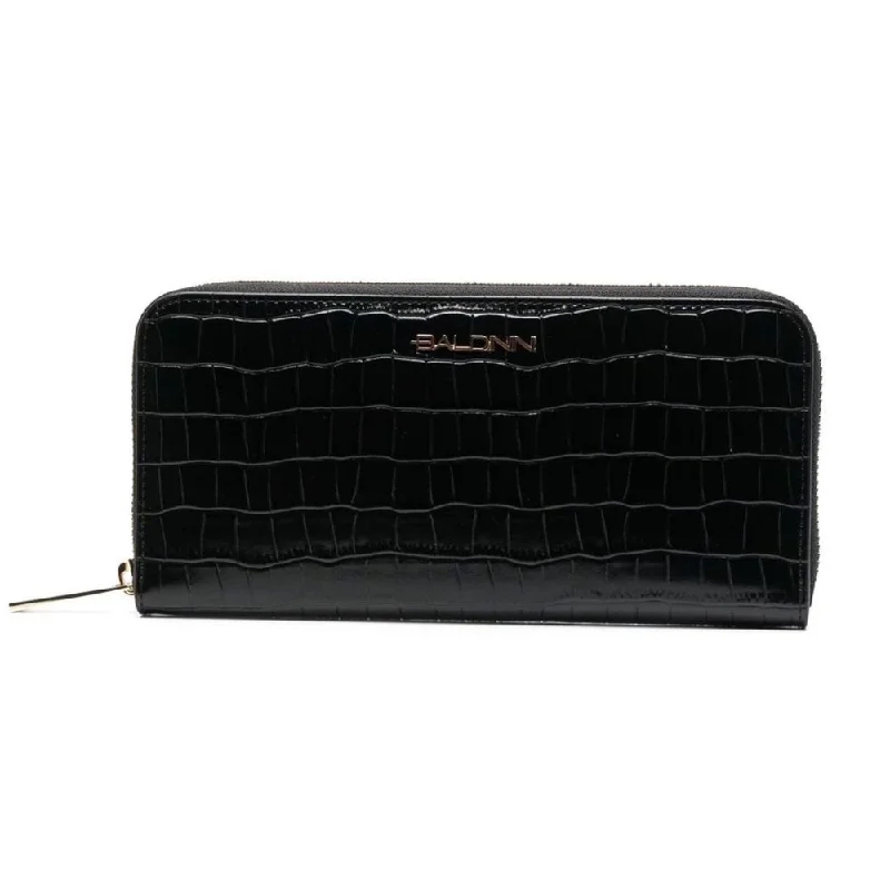 Baldinini Trend Elegant Croco Print Leather Wallet Must-Have Bags With Big Savings