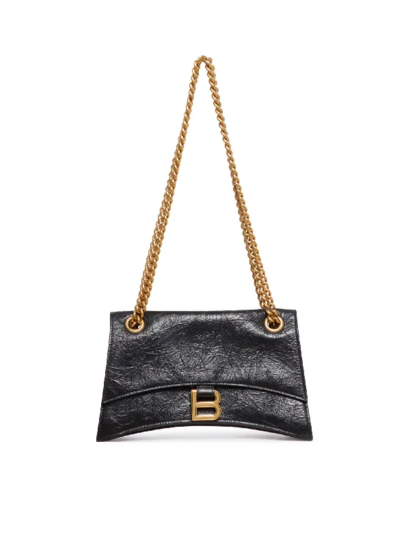 Crush small shoulder bag in black leather Statement Bags, Shop Today