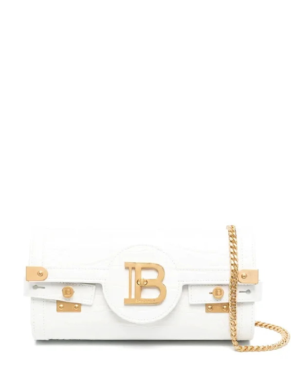 Balmain B-Buzz 23 leather clutch bag The Ultimate Sale On Must-Have Handbags