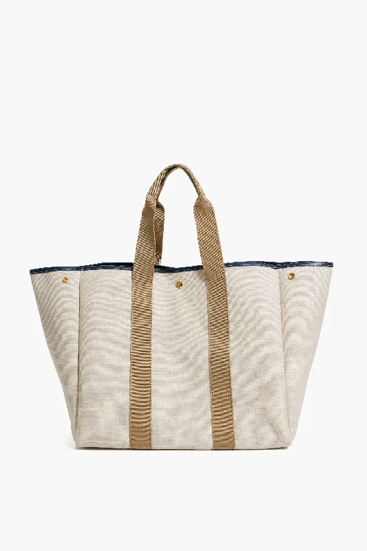 Beige Traversee L Linen Tote Fashion-Forward Bags At Exclusive Promotional Prices