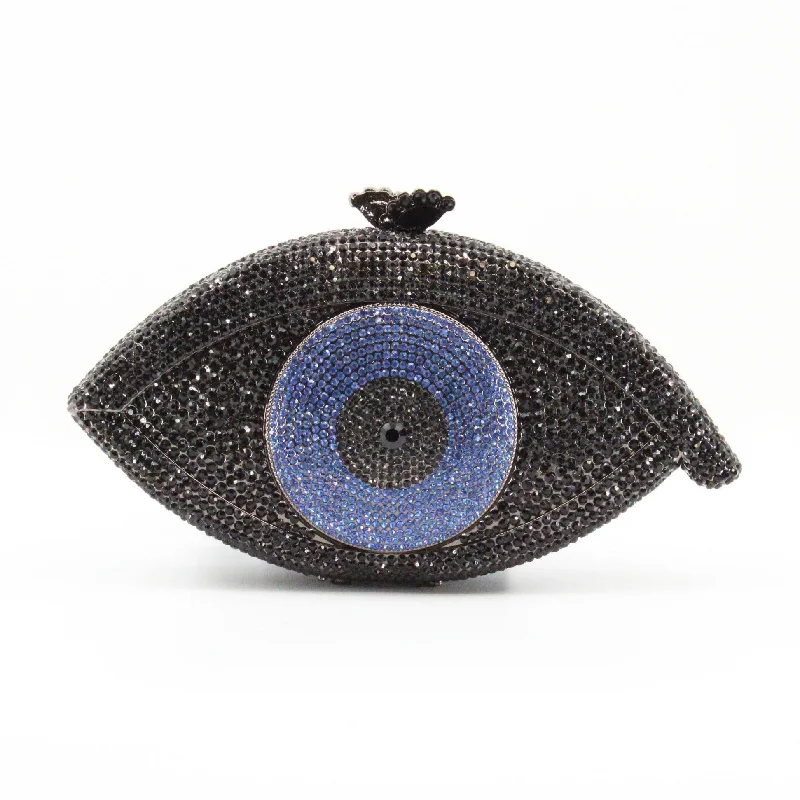 Black Evil Eye Clutch Chic Shoulder Bags At Promotional Rates