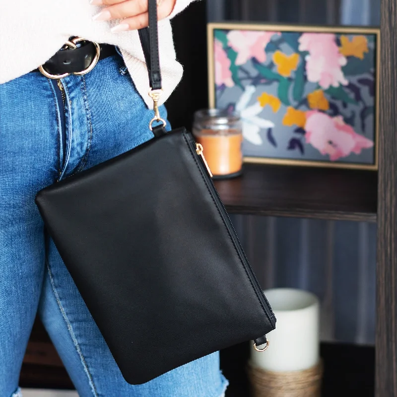 Black Madeline Wristlet Upgrade Your Look With Our Exclusive Bag Deals