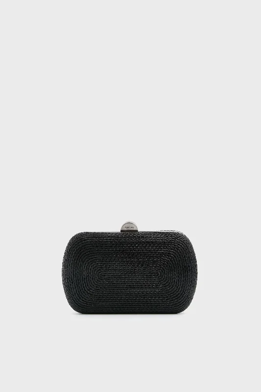 Black Martina Coiled Rope Clutch Grab Stylish Bags Before They're Gone